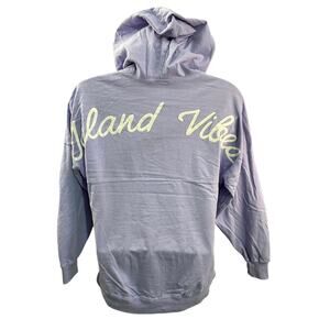 ISLAND VIBES Spirit Jersey Hoodie Sweatshirt Shirt Small Purple Beach Ocean